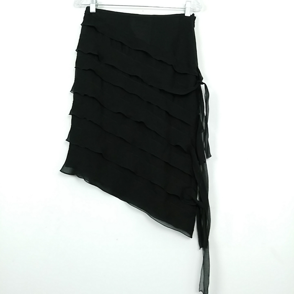 Giorgio Armani Black Silk Skirt Waist 26